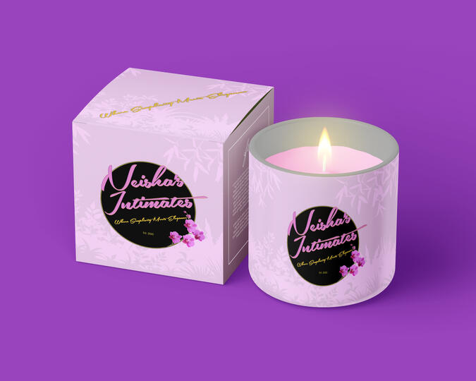 Product Mock Up for Neisha&#39;s Intimates Candles